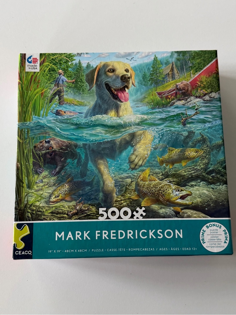 Mark Fredrickson 500-Piece Jigsaw Puzzle - Let’s Fish
